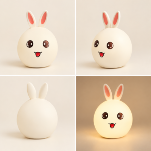 Benny Bunny Night Light – Adorable Soft Silicone LED Lamp for Kids & Adults