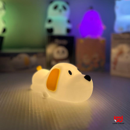 Cute Dog Night Light – Soft Silicone LED Lamp for Kids & Adults