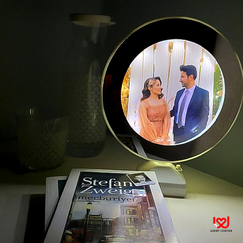 Personalized Magic Mirror with LED Light | Custom Photo Frame in Round & Heart Shapes