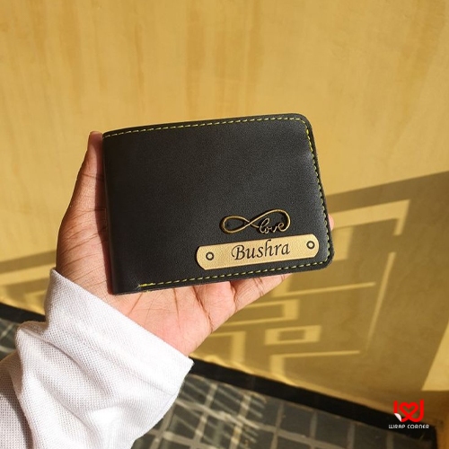Personalized Wallet with Engraved Name & Charm | Custom Gift for Men