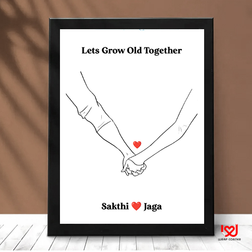 Couples Frame - Forever in Your Hands Line Art