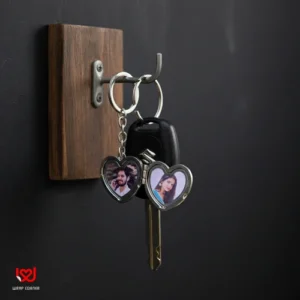 Metal heart keychain